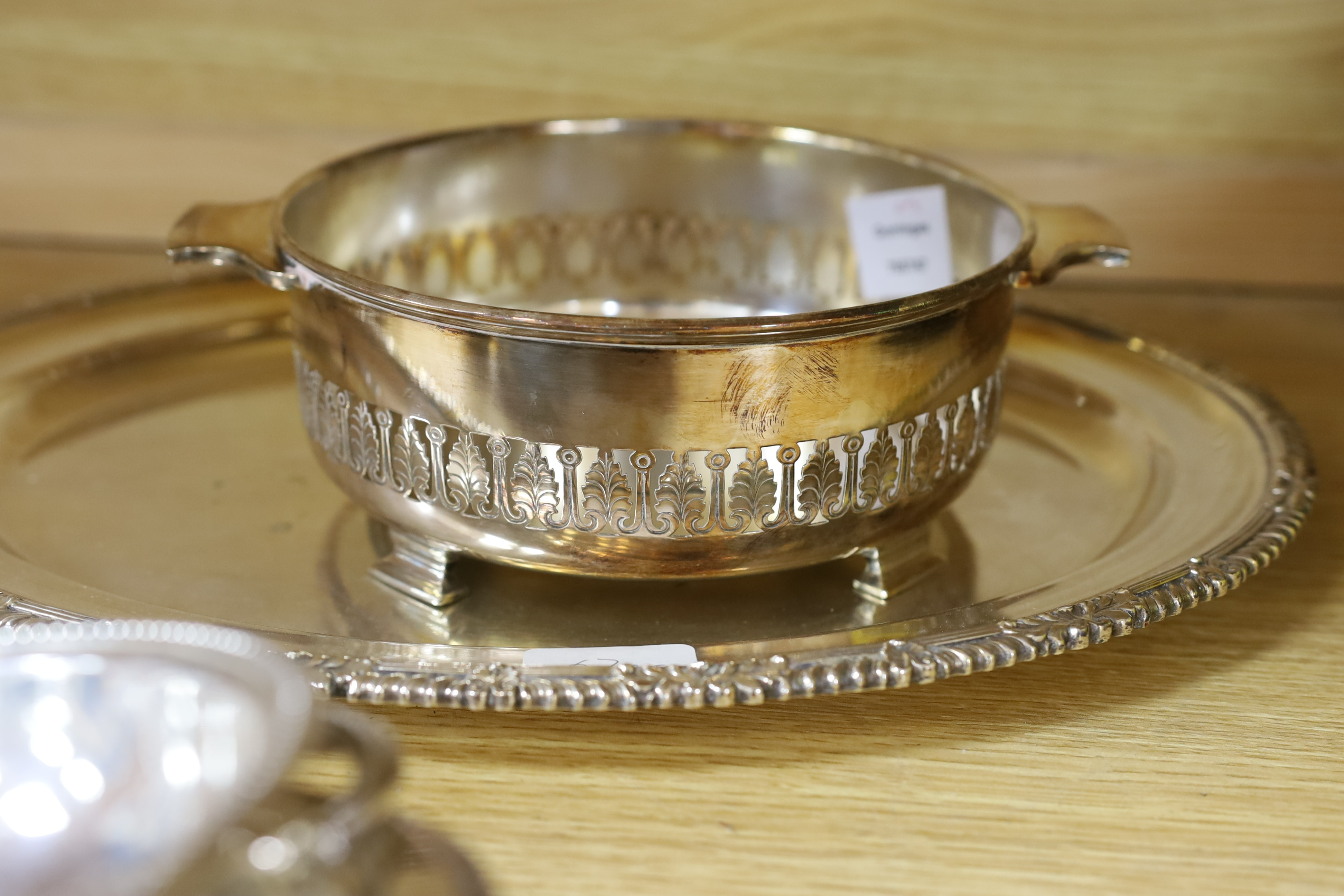A group of plated wares